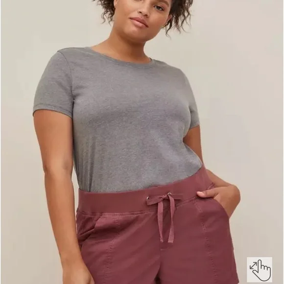 NWT Torrid Poplin Drawstring Shorts – Wild Ginger - Size 0 - Picture 1 of 5